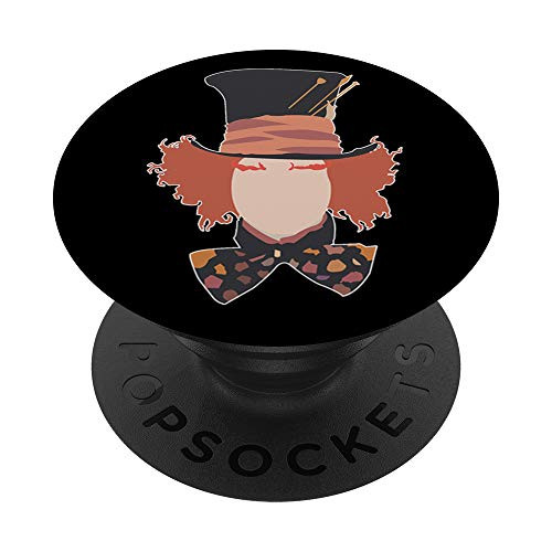 Mad Hatter Alice Minimal We re All Mad Wonderland PopSockets PopGrip  Swappable Grip for Phones  and  Tablets