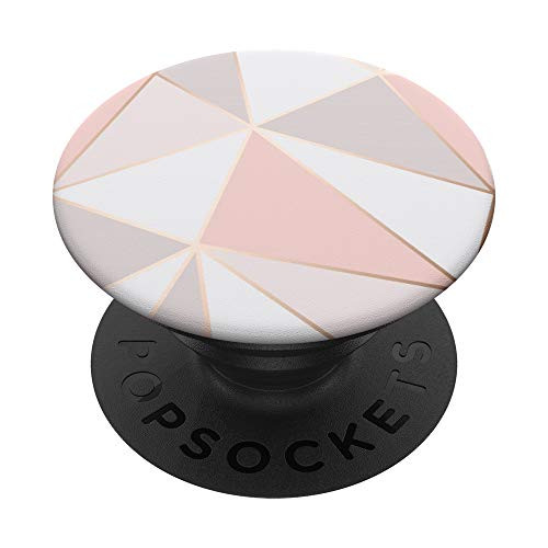 Pink and Gold Geometric PopSockets PopGrip  Swappable Grip for Phones  and  Tablets