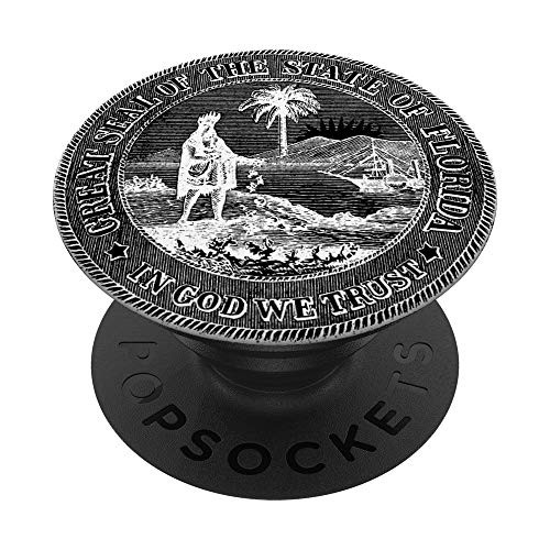 Vintage Seal of Florida USA State in God We Trust PopSockets PopGrip  Swappable Grip for Phones  and  Tablets Vintage Seal of Florida USA State in God We Trust PopSockets PopGrip  Swappable Grip for Phones  and  Tablets