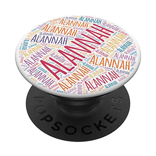 Alannah Personalized Name Word Art PopSockets Grip and Stand for Phones and Tablets
