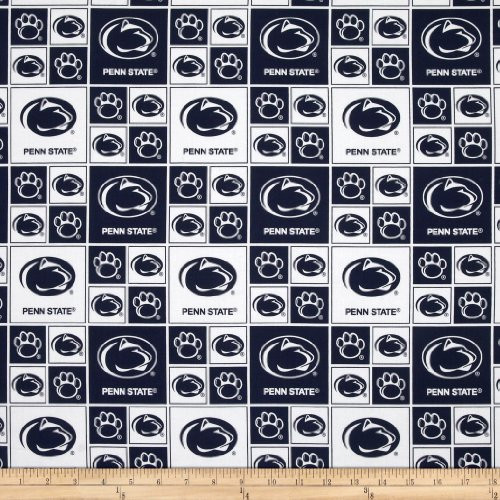 Sykel Enterprises Collegiate Cotton Broadcloth Pennsylvania State University Quilt Fabric By The Yard  Multi