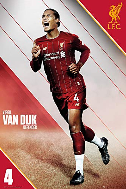 1art1 Football Poster - Liverpool LFC  Virgil Van Dijk 2019-2020 -36 x 24 inches-
