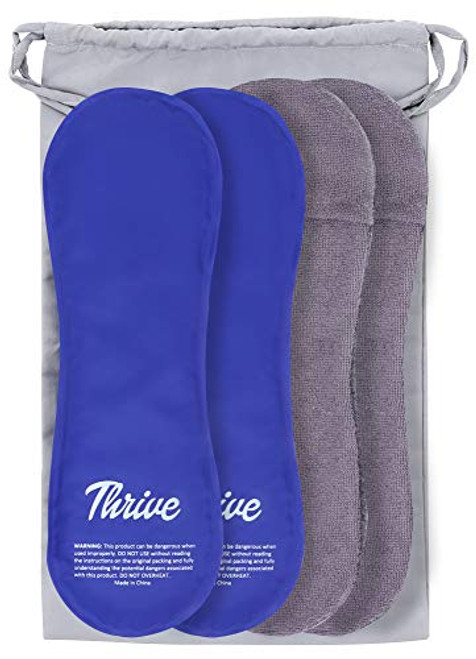 Thrive Perineal Ice Packs for Postpartum  Hemorrhoid Care  and  Pain Relief - 2 Hot  and  Cold Reusable Postpartum Ice Packs - Washable Cover - Postpartum  and  Hemorrhoid Cooling Must Haves