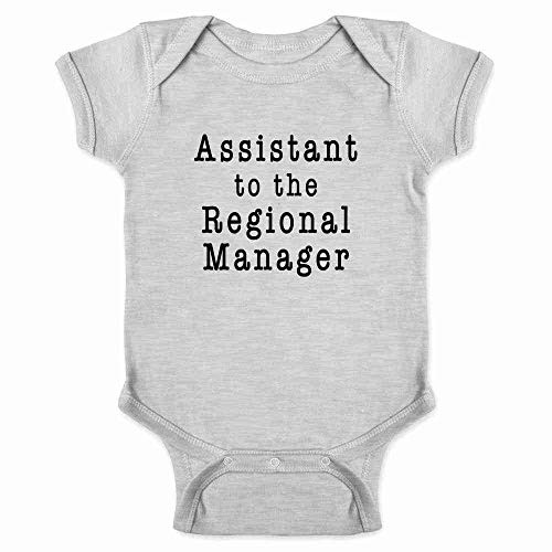 Pop Threads Assistant to The Regional Manager Funny TV Costume Gray 6M Infant Baby Boy Girl Bodysuit