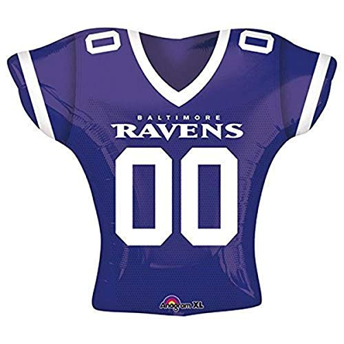 Anagram NFL Baltimore Ravens Football Jersey Foil Balloon  24 inch  Multicolored Anagram NFL Baltimore Ravens Football Jersey Foil Balloon  24 inch  Multicolored
