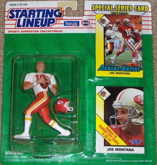 1993 Joe Montana Kansas City Chiefs Kenner SLU Starting Lineup NFL Football Figure by Starting Line Up 1993 Joe Montana Kansas City Chiefs Kenner SLU Starting Lineup NFL Football Figure by Starting Line Up