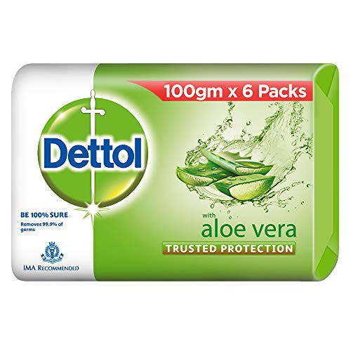 Dettol Soap - 100 g -Pack of 6  Aloe Vera-