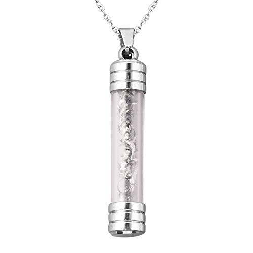Shop LC Delivering Joy Stainless Steel Meteorite Glass Pendant Necklace Bridal Wedding Anniversary Jewelry Valentines Gift for Women Size 20 inch