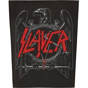 XLG Slayer Black Eagle In The Abyss Metal Music Band Woven Back Jacket Applique Patch