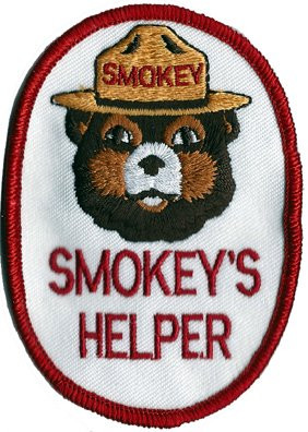 Smokey The Bear Vintage Prevent Forest Fires Iron On Patch - 1983 Smokey s Helper