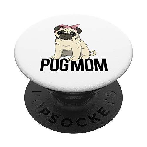 Cute Pug Mom Dog with Bandana PopSockets PopGrip Swappable Grip for Phones and Tablets Cute Pug Mom Dog with Bandana PopSockets PopGrip Swappable Grip for Phones and Tablets