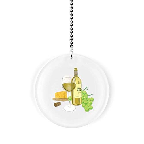 Wine Cheese and Grapes Fan Light Pull