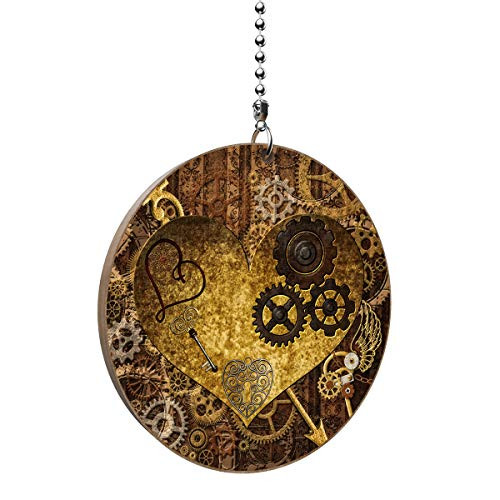 Gotham Decor Steampunk Heart Hardwood Fan Light Pull