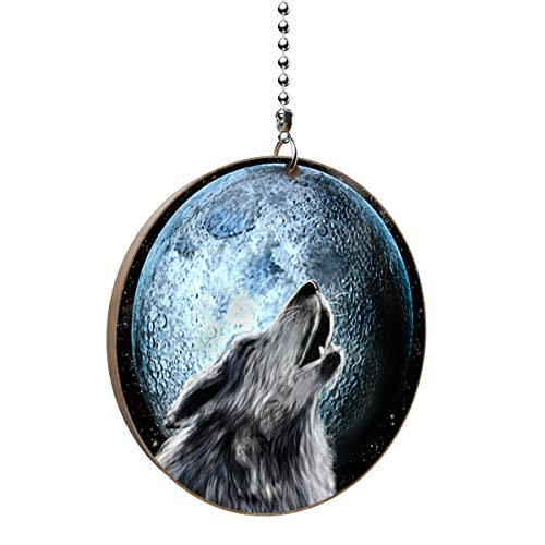 Gotham Decor Howling Wolf Hardwood Fan Light Pull