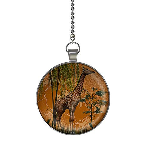 Gotham Decor Giraffe Safari Ceiling Fan Light Pull Pendant with Chain