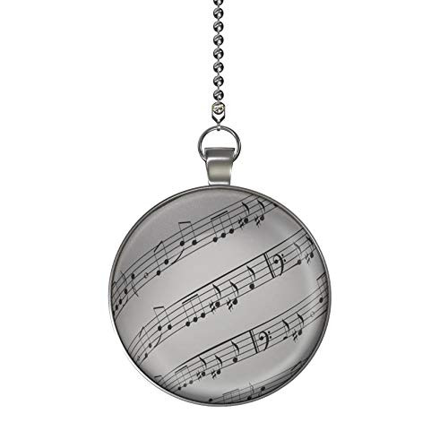 Gotham Decor Music Notes Ceiling Fan Light Pull Pendant with Chain