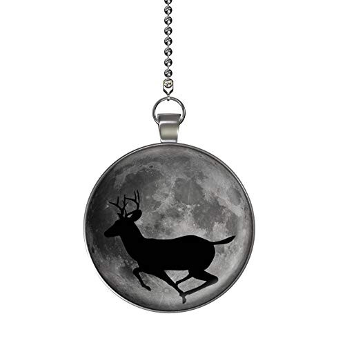 Deer Moon Glow in the Dark Fan Light Pull Pendant with Chain