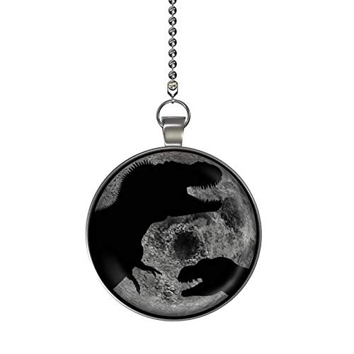 Dinosaur Moon Glow in the Dark Fan Light Pull Pendant with Chain
