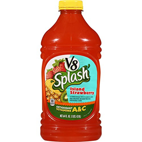 V8 Splash Island Strawberry  64 oz. Bottle -Pack of 6-