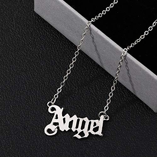 Jovono Angel Pendant Necklaces Fashion Necklace Gift Chain Jewelry for Women and Girls -Silver- Jovono Angel Pendant Necklaces Fashion Necklace Gift Chain Jewelry for Women and Girls -Silver-