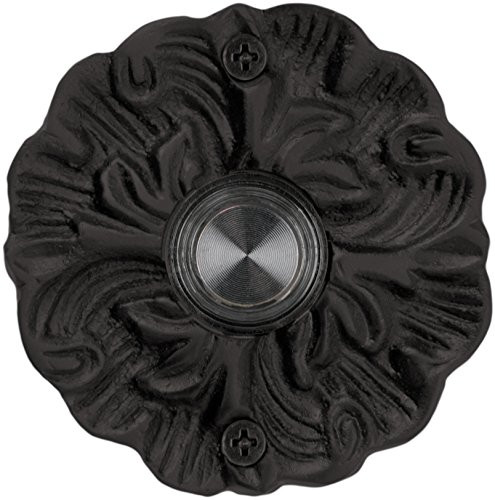 Waterwood Solid Brass Maya Doorbell in Black