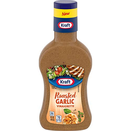 Kraft Roasted Garlic Vinaigrette Salad Dressing  14 fl. oz. Bottle -Pack of 6-