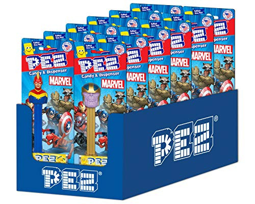 Marvel Superheroes Pez Dispensers-Pack of 12-
