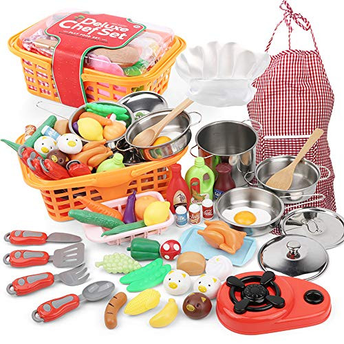 toy food and pans