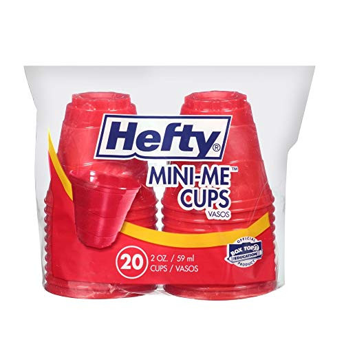 Hefty Plastic Mini Party Cups  2 Ounce  12 Pack of 20 -240 Count-