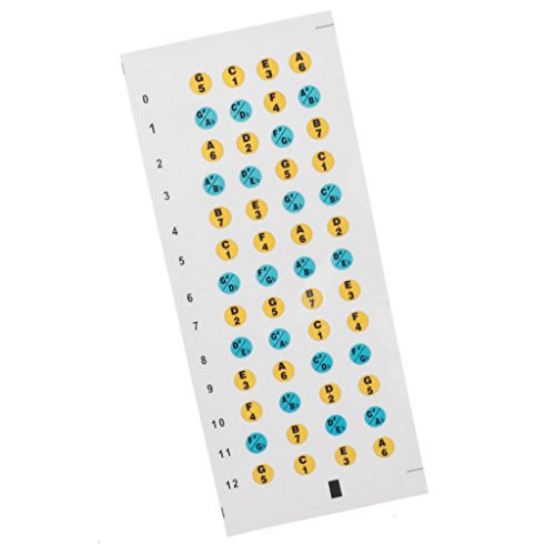 MagiDeal Ukulele Fretboard Note Decals Fingerboard Frets Map Sticker for Beginner Learner Practice