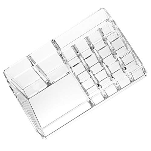 Cabilock Lipstick Holder Cosmetic Makeup Organizer Box Lipstick Organizer Makeup Brush Organizer Lipstick Display Stand Container Desktop Holder