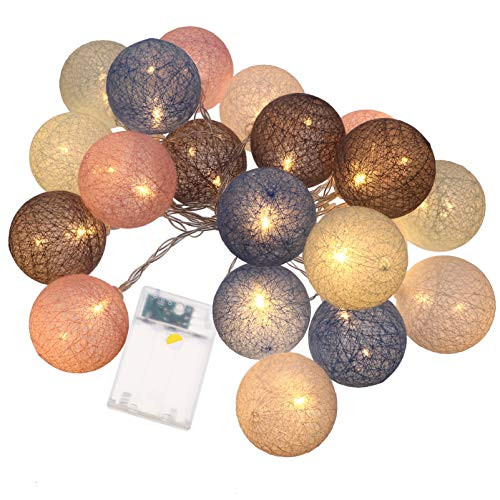Uonlytech Colorful Ball String Lights Battery Operated Twinkle Fairy Lights 6cm 3M 20 LEDs for Indoor Outdoor Wedding Festival Decor -No Battery- Uonlytech Colorful Ball String Lights Battery Operated Twinkle Fairy Lights 6cm 3M 20 LEDs for Indoor Outdoor Wedding Festival Decor -No Battery-