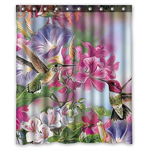 KXMDXA Funny Novelty Hummingbird Waterproof Polyester Bath Shower Curtain Size 60x72 Inch