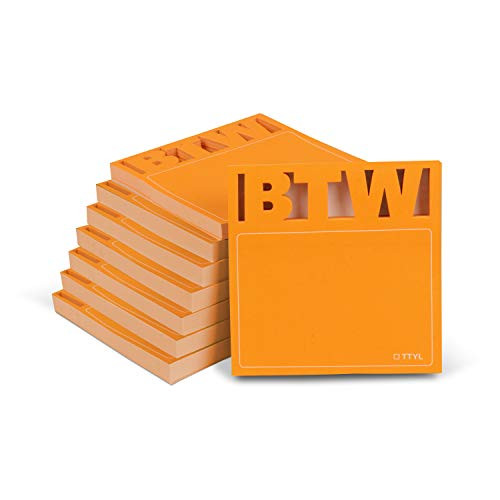 Knock Knock BTW Die Cut Sticky Notes  3 x 3-Inches -8-Count-