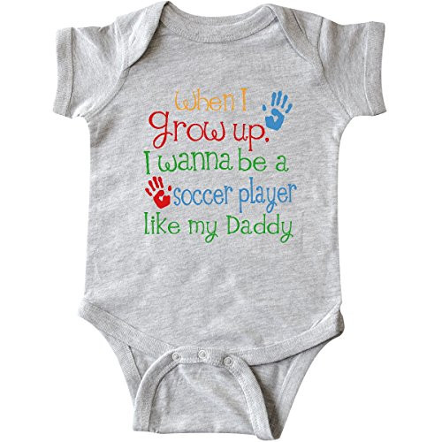 inktastic Soccer Player Like Daddy Infant Creeper Newborn Heather Grey 24682 inktastic Soccer Player Like Daddy Infant Creeper Newborn Heather Grey 24682