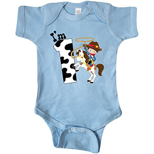 inktastic I m One-Cowboy Riding Horse Infant Creeper 18 Months Light Blue 2c9e5