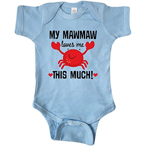 inktastic Mawmaw Loves Me Grandson Gift Infant Creeper Newborn Light Blue 2e7ed