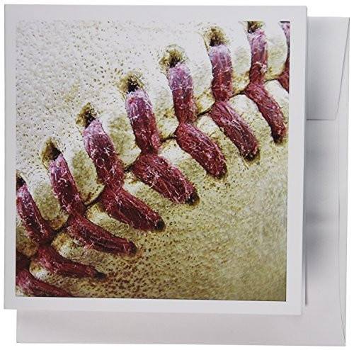 3dRose Closeup Red Seams On Baseball - Greeting Cards, 6 x 6 inches, set of 6 (gc_47841_1) 3dRose Closeup Red Seams On Baseball - Greeting Cards, 6 x 6 inches, set of 6 (gc_47841_1)