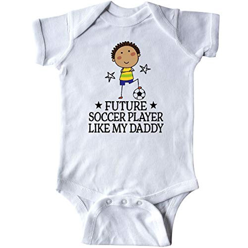 inktastic Soccer Player Like Daddy Infant Creeper Newborn White 33270 inktastic Soccer Player Like Daddy Infant Creeper Newborn White 33270