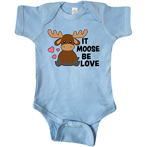 inktastic It Moose Be Love with Cute Infant Creeper Newborn Light Blue 33ac5
