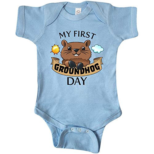 inktastic My First Groundhog Day- Cute Infant Creeper Newborn Light Blue 33e90