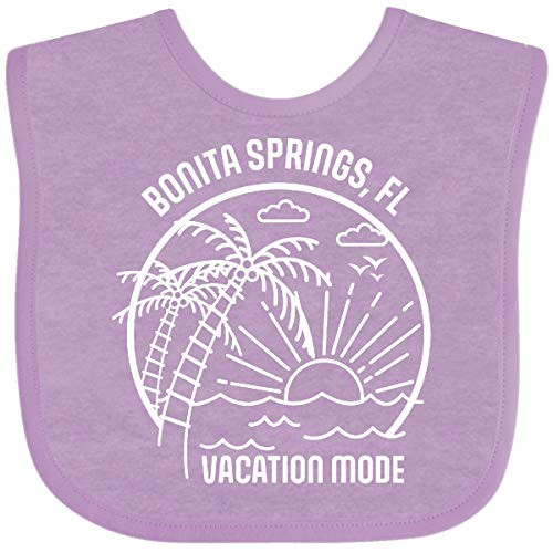 Inktastic Summer Vacation Mode Bonita Springs Florida Baby Bib Lavender 3a8c9