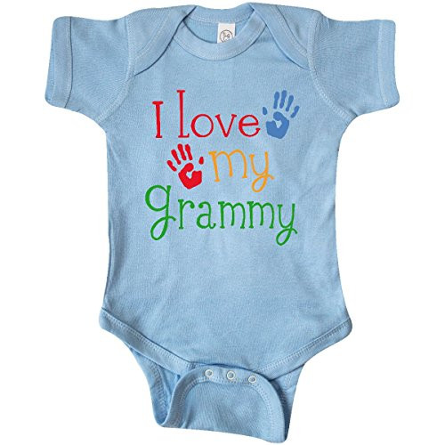 inktastic I Love My Grammy Infant Creeper Newborn Light Blue 10d33