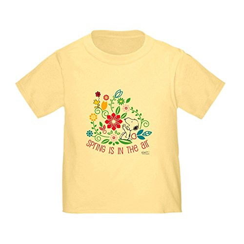 CafePress Snoopy Spring Toddler T Shirt Cute Toddler T-Shirt  100 percent  Cotton Daffodil Yellow