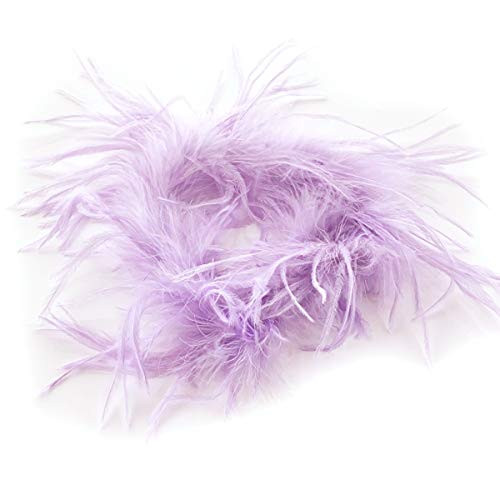 Ostrich Marabou Feather Boa - 18 inch Length - Light Lavender