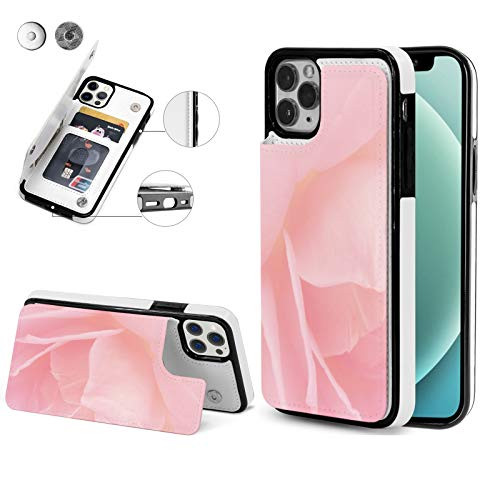 Designed for iPhone 12 Case Close up Rose Petal Flourishing Macro Bloom Wedding Inspired Love Fragrance Imagefor The iPhone 12 Microfiber PU Leather Wallet for The iPhone 12 Pro 6.1