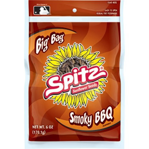 SPITZ Smoky Sunflower Seed  BBQ  6-Ounce -Pack of 12-