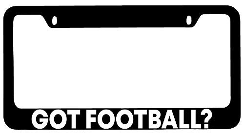Dots Gifts Got Football Black Metal License Plate Frame DG