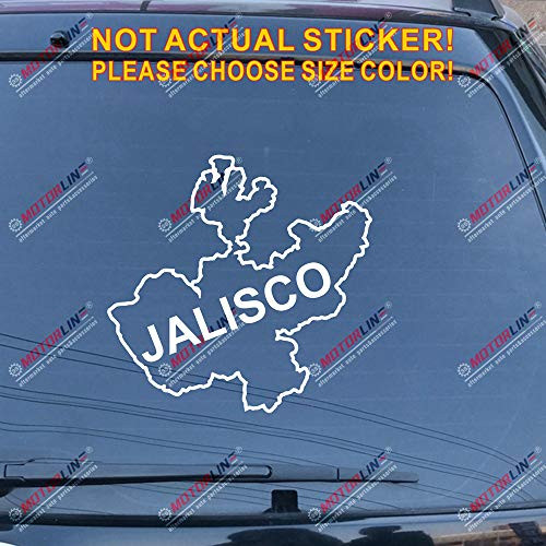Jalisco State of Mexico Mexican Map Outline Decal Sticker Car Vinyl no bkgrd -White 6 -15.2cm-- Jalisco State of Mexico Mexican Map Outline Decal Sticker Car Vinyl no bkgrd -White 6 -15.2cm--
