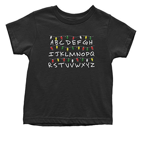 Expression Tees Toddler Alphabet Stranger Christmas Lights 2T Black T-Shirt